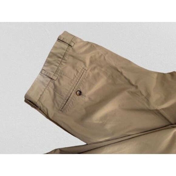 Faconnable Mens Beige Cotton Flat-Front Casual Pants Size 38 - Picture 10 of 10